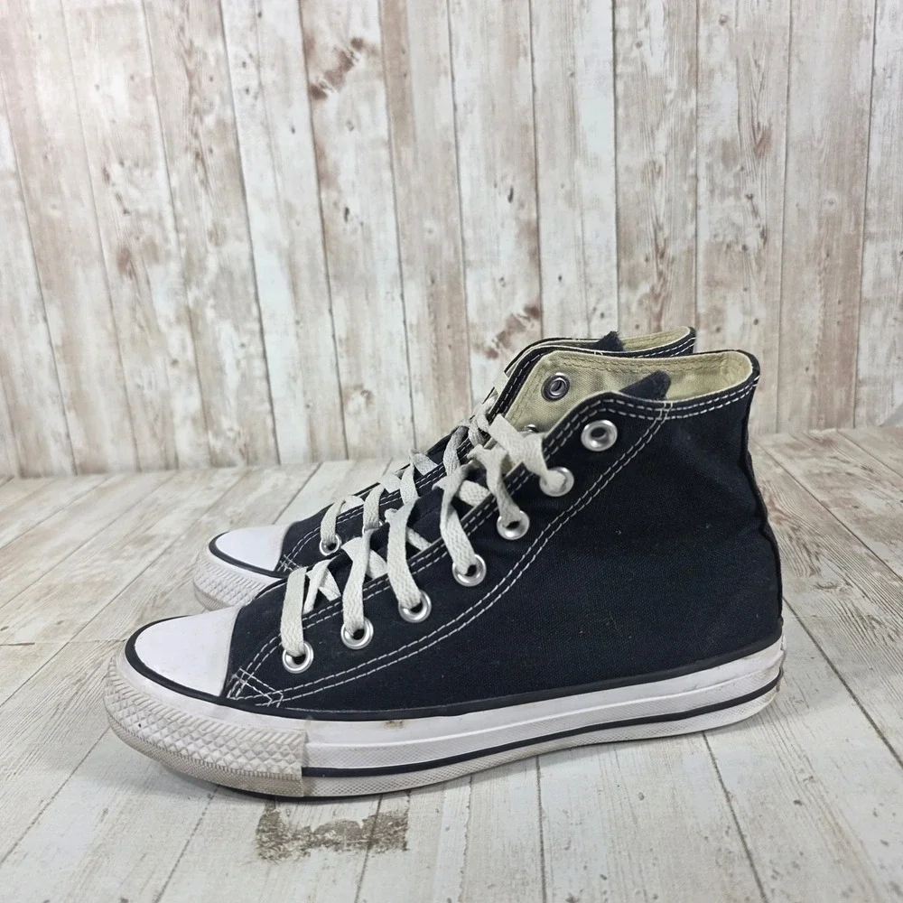 Converse Chuck Taylor All Star High Top Black Canvas Sneakers M9160 Womens 7 - Picture 4 of 8